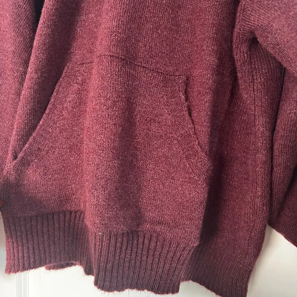 NWT Anthropologie Daily Practice Huddle Up Pop Cord Hoodie | Plum | Size M - Picture 7 of 9